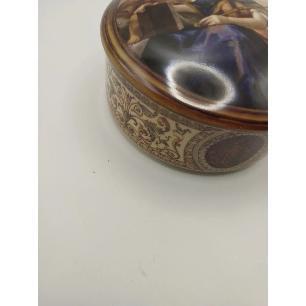 Pickard Executive Authority Ceramic Decorative Box With Brumidi Fresco Design